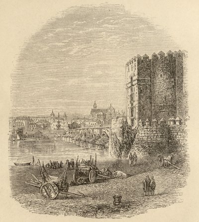 Römische Brücke und Calahorra-Turm, Cordoba, Illustration aus 